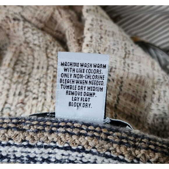 Vintage 90’s Croft & Barrow Knit Crewneck Sweater Sweatshirt Striped Pattern - Picture 9 of 9